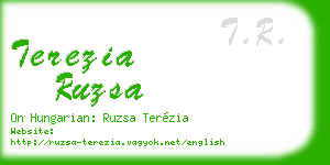 terezia ruzsa business card